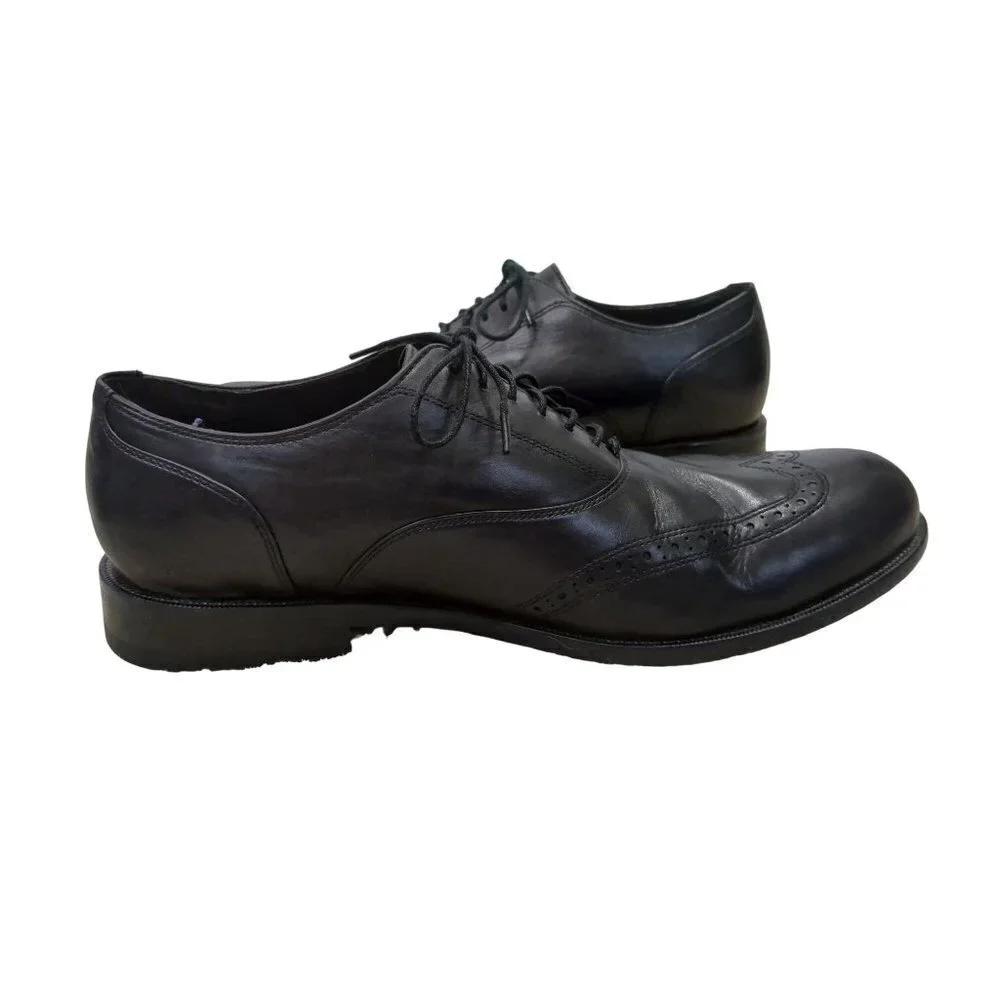 Cole Haan Air Pitney Oxford Shoe Mens 8.5 Black Wingtip Leather Lace Up Business